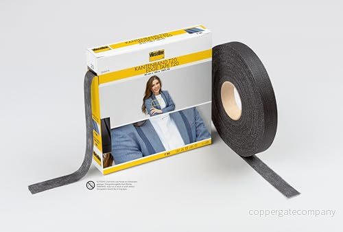 Fleeceseline kantband, 70% PA, 30% PES, grafit, 2 cm x 100 m, 53386051 4008983302582