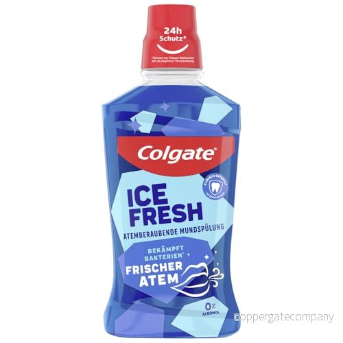 Colgate Munskölj Ice Fresh 6 x 500 ml, för omedelbar och bestående fräschör, antibakteriell mun tandrengöring utan alkohol**, optimalt skydd 8718951522220
