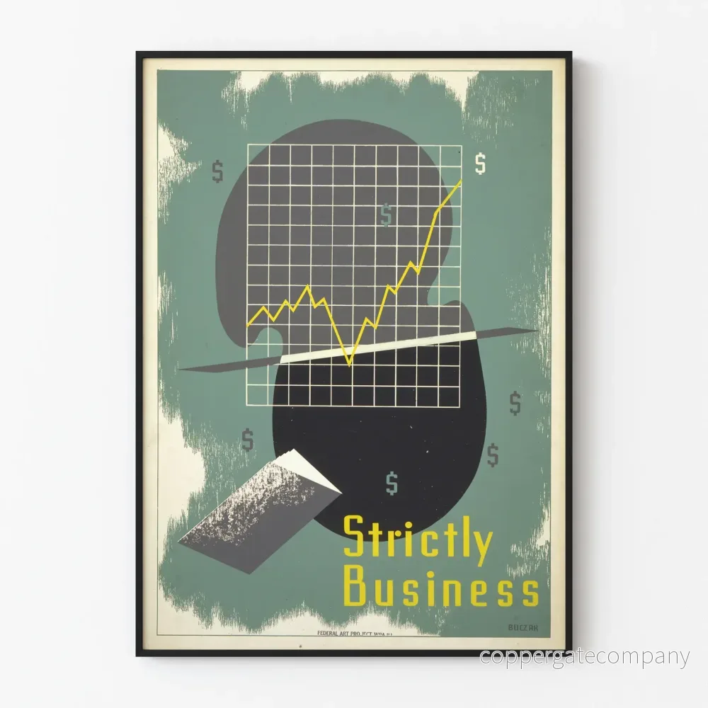 Vintageposter Strictly Business - Grafisk Väggdekoration