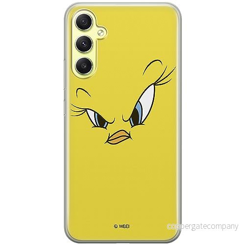 ERT GROUP mobiltelefonfodral för Samsung A34 5G originalt och officiellt licensierat Looney Tunes mönster Tweety 001 optimalt anpassad till formen på mobiltelefonen, fodral tillverkad av TPU plast 5905511778811