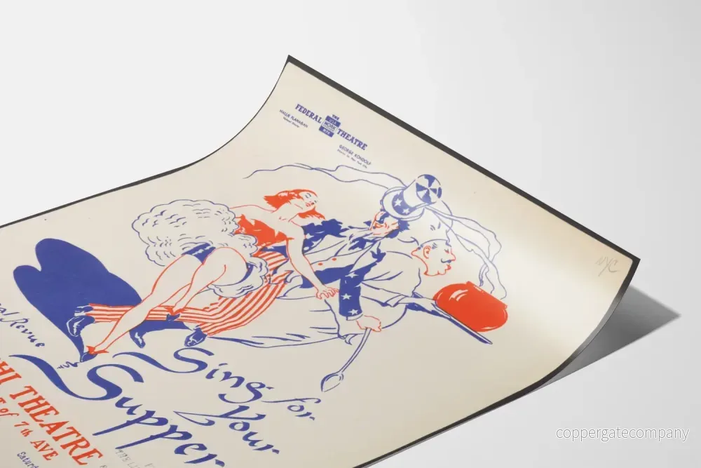 Vintageaffisch för teatermusikal "Sing for Your Supper" - Bild 3