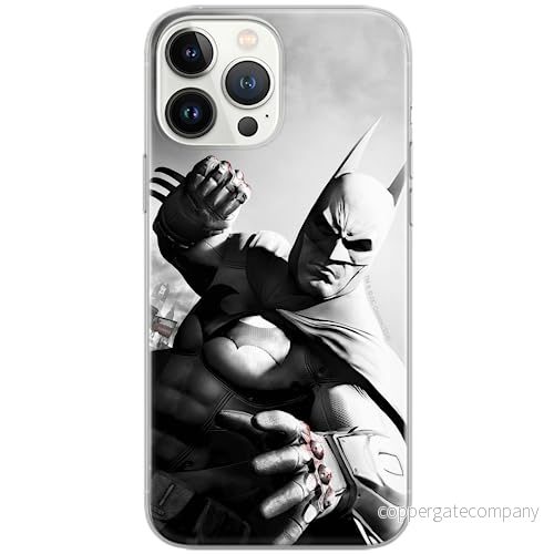 ERT GROUP mobiltelefonfodral för Iphone 13 PRO originalt och officiellt licensierat DC mönster Batman 019 Vit optimalt anpassad till formen på mobiltelefonen, fodral tillverkad av TPU plast 5903932925135