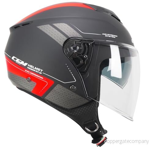 CGM 126G IPER CITY matt svart röd, XXL (61 cm) 8056893597761