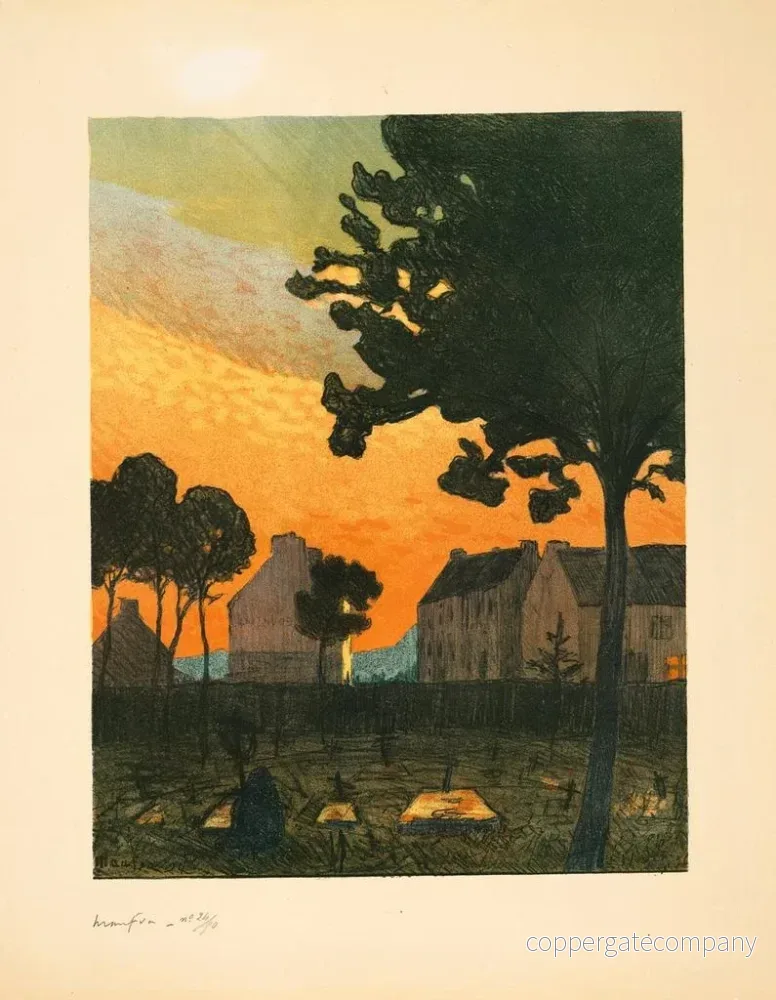 Målning Le cimetière de Plougasnou - Maxime Maufra | Konsttryck - Bild 2
