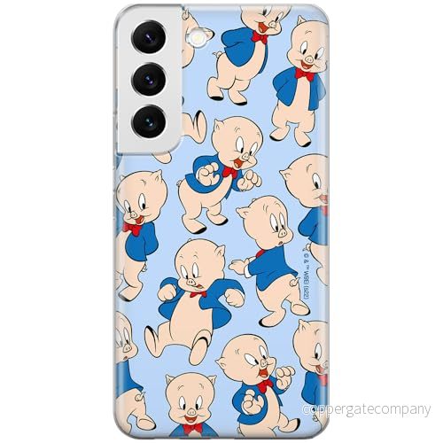 ERT GROUP mobiltelefonfodral för Samsung S22 originalt och officiellt licensierat Looney Tunes mönster Porky Pig 001 optimalt anpassad till formen på mobiltelefonen, fodral tillverkad av TPU plast 5905511617134
