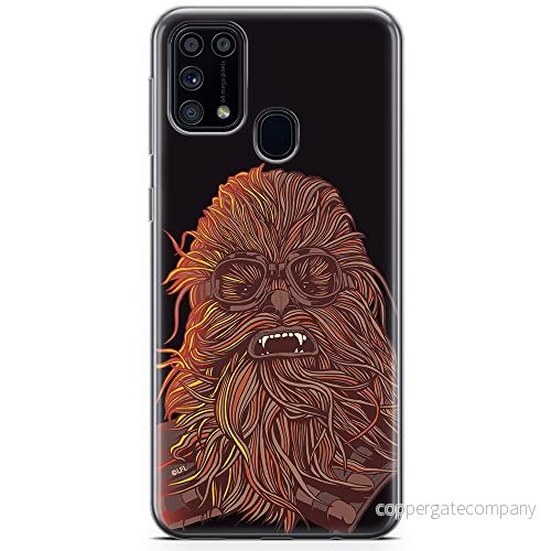 ERT GROUP mobiltelefonfodral för Samsung M31 originalt och officiellt licensierat Star Wars mönster Chewbacca 007 optimalt anpassad till formen på mobiltelefonen, fodral tillverkad av TPU plast 5904805479212