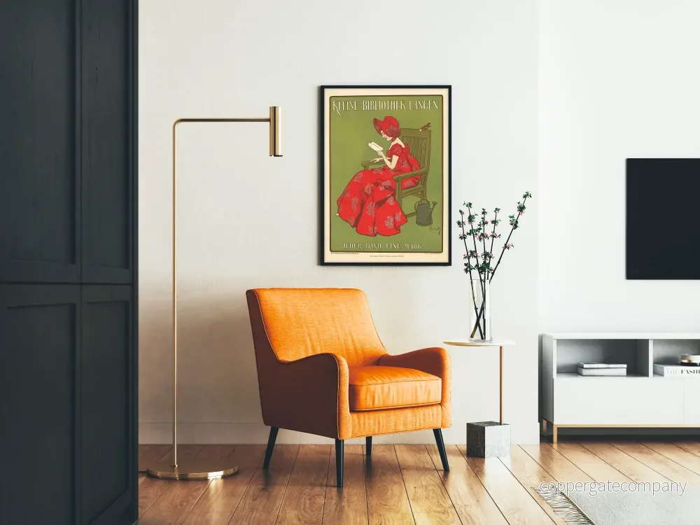Vintageposter Kleine Bibliothek Langen - Väggdekoration för läsning - Bild 2
