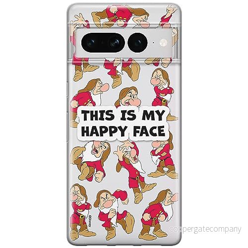 ERT GROUP mobiltelefonfodral för Google PIXEL 7 PRO originalt och officiellt licensierat Disney mönster Snow White & dwarfs 014 anpassad till formen på mobiltelefonen, gedeeltelijk transparant 5905795176716