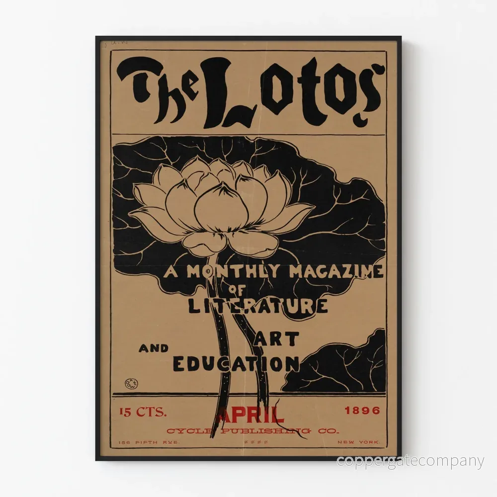 Vintageposter The Lotos - Litterär och konstnärlig väggdekoration