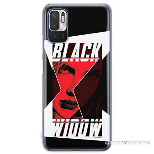 ERT GROUP mobiltelefonfodral för Xiaomi REDMI NOTE 10 5G / POCO M3 PRO originalt och officiellt licensierat Marvel mönster Black Widow 012, fodral tillverkad av TPU plast 5904805615405