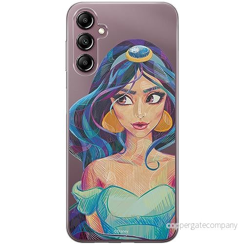 ERT GROUP mobiltelefonfodral för Samsung A14 4G/5G originalt och officiellt licensierat Disney mönster Jasmine 002 optimalt anpassad till formen på mobiltelefonen, gedeeltelijk transparant 5905511832933