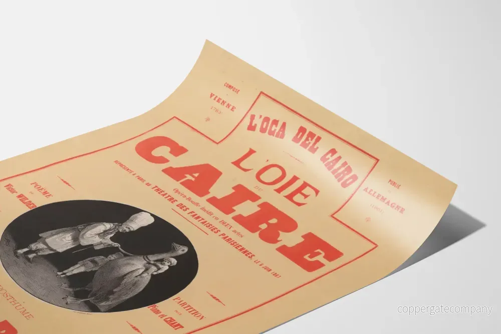 Vintageposter av L'Oie du Caire, Mozart's operett från operetten - Bild 3
