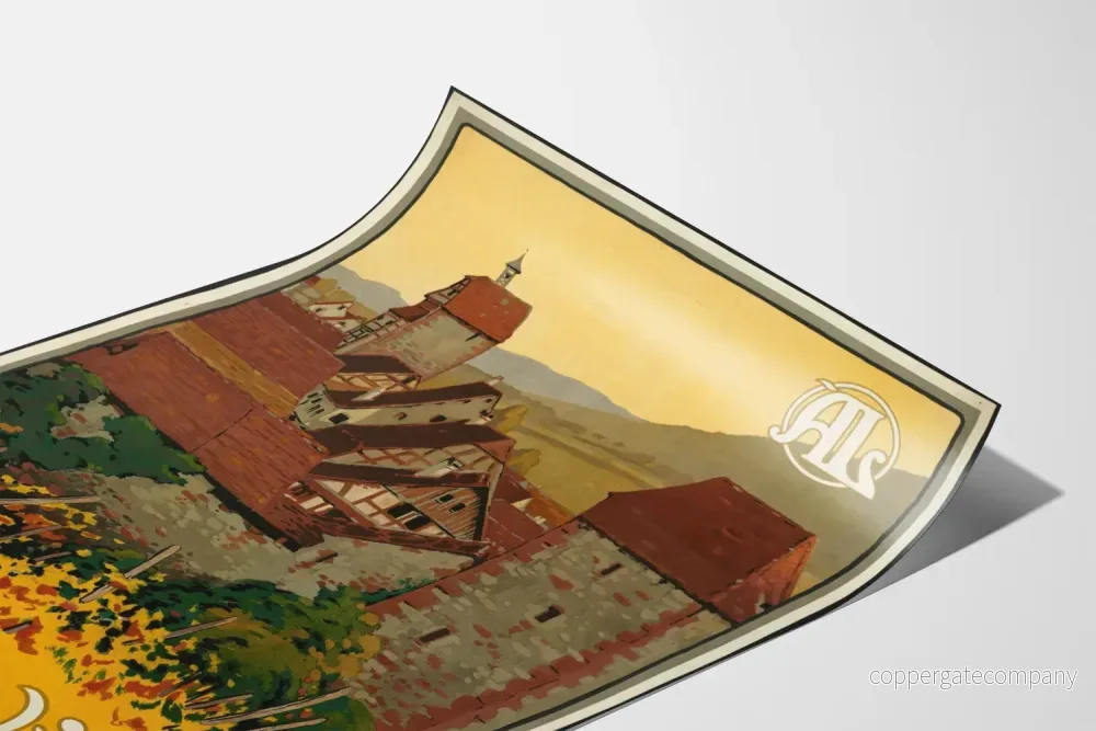 Vintageposter Riquewihr bys i Alsace - Bild 3
