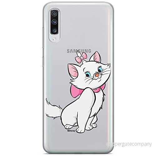 ERT GROUP mobiltelefonfodral för Samsung A70 originalt och officiellt licensierat Disney mönster Marie 007 optimalt anpassad till formen på mobiltelefonen, gedeeltelijk transparant 5905131129031
