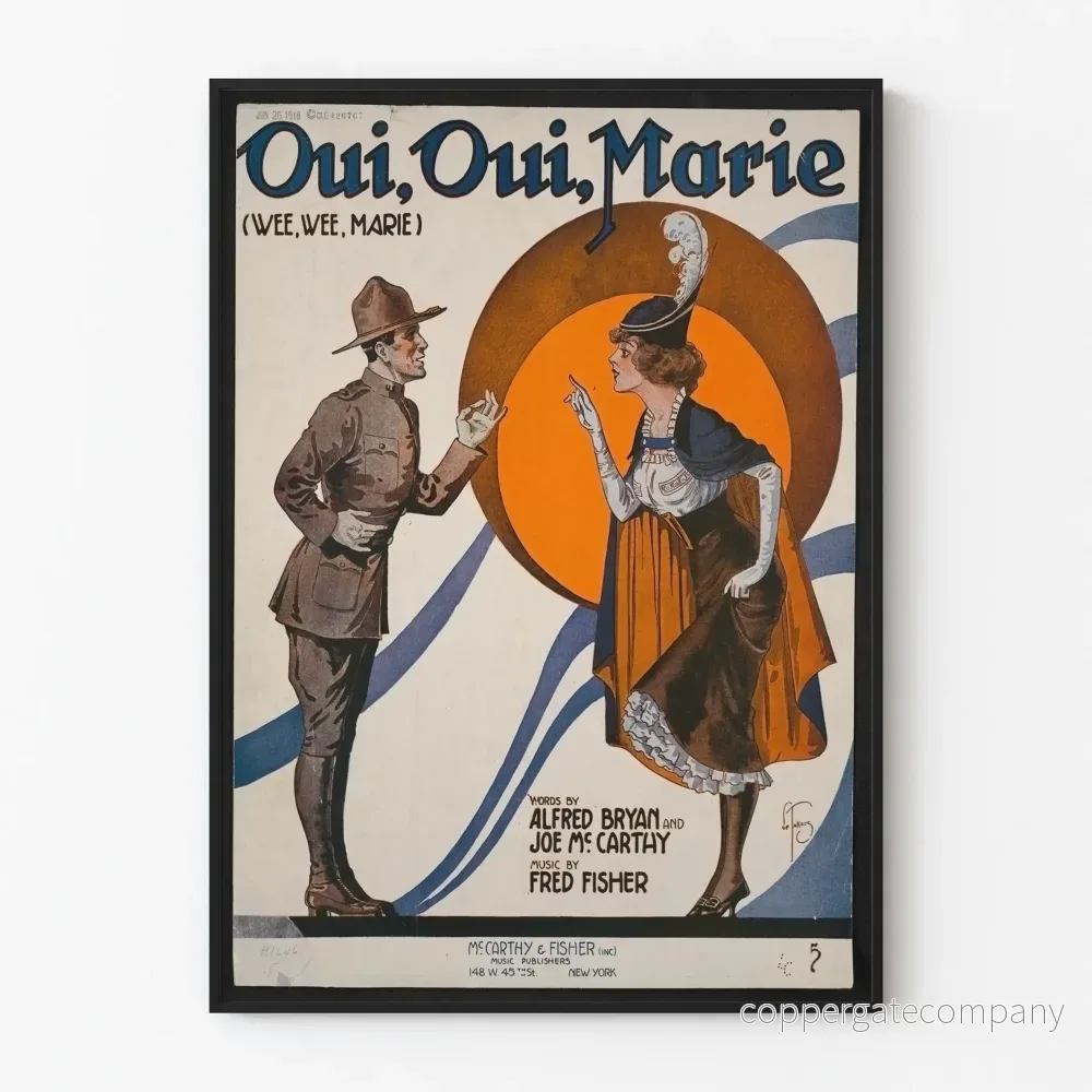 Vintageposter Ja, ja, Marie - Retro väggdekoration