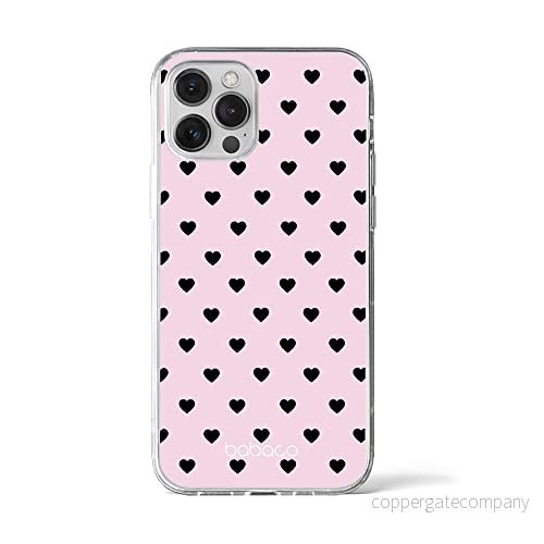 ERT GROUP mobiltelefonfodral för Apple Iphone 12 PRO MAX originalt och officiellt licensierat Babaco mönster Hearts 003 Vit anpassad till formen på mobiltelefonen, fodral tillverkad av TPU plast 5903932011654