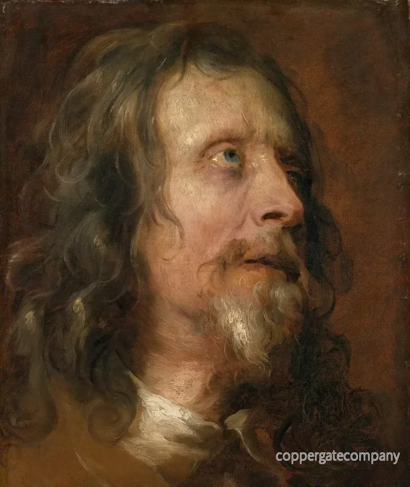 Målning Studie av ett skäggigt mans porträtt - Antoine van Dyck | Konsttryck - Bild 2