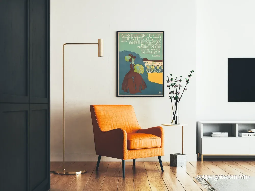 Vintageposter för utställningsparken teatercafé elegant väggdekoration - Bild 2
