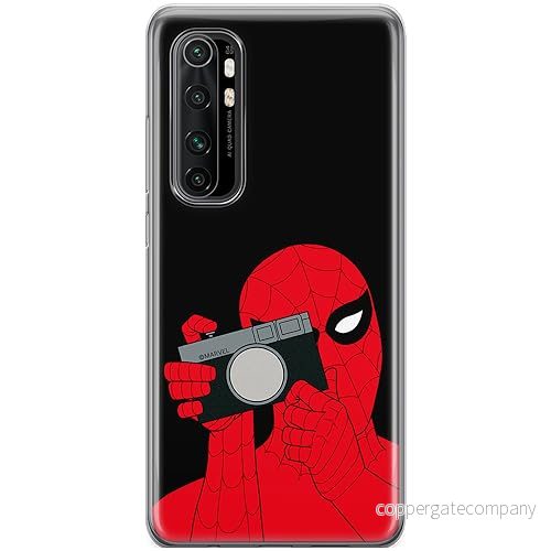 ERT GROUP mobiltelefonfodral för Xiaomi MI NOTE 10 Lite originalt och officiellt licensierat Marvel mönster Spider Man 026 anpassad till formen på mobiltelefonen, fodral tillverkad av TPU plast 5905795003067