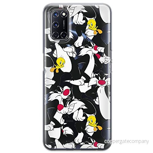 ERT GROUP mobiltelefonfodral för Oppo A92/ A72/ A52 originalt och officiellt licensierat Looney Tunes mönster Sylvester & Tweety 004 anpassad till formen på mobiltelefonen, gedeeltelijk transparant 5903040205358