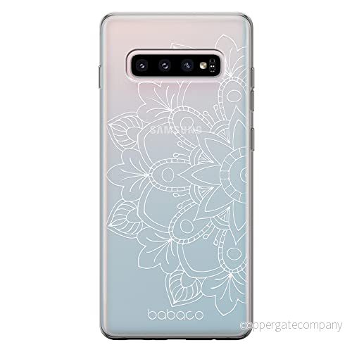 ERT GROUP mobiltelefonfodral för Samsung S10 PLUS originalt och officiellt licensierat Babaco mönster Mandalas 005 Vit optimalt anpassad till formen på mobiltelefonen, gedeeltelijk transparant 5904805833137