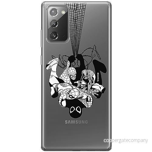 ERT GROUP mobiltelefonfodral för Samsung GALAXY NOTE 20 originalt och officiellt licensierat Marvel mönster Spider Man 043 optimalt anpassad till formen på mobiltelefonen, gedeeltelijk transparant 5905795019044