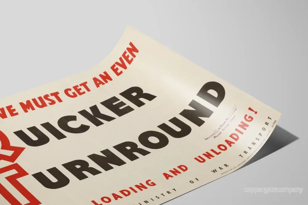 Vintageposter We Must Get An Even Quicker Turnround - Bild 2