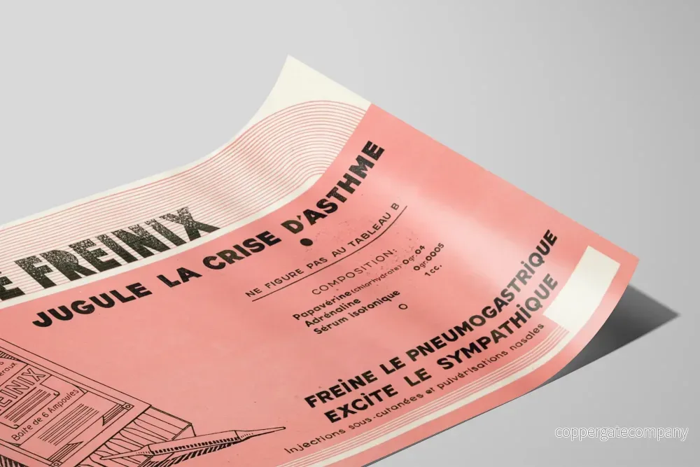 Vintage reklamposter för Le Freinix mot astmaattacker - Bild 2