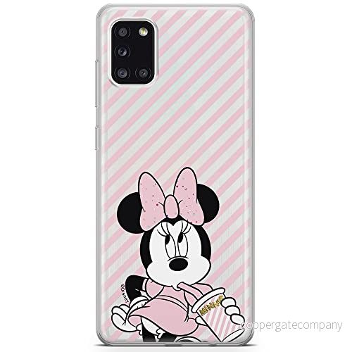ERT GROUP mobiltelefonfodral för Samsung A31 originalt och officiellt licensierat Disney mönster Minnie 017 optimalt anpassad till formen på mobiltelefonen, gedeeltelijk transparant 5903040213483