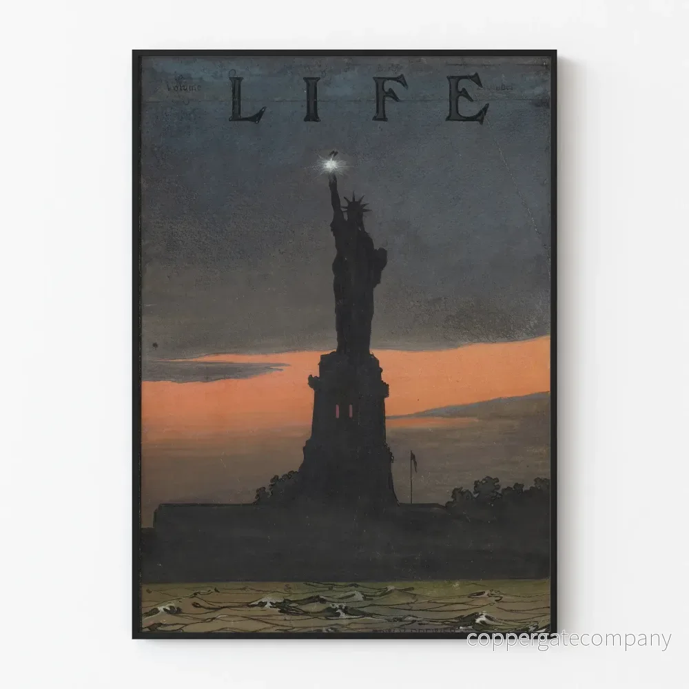 Poster av Frihetsgudinnan vid skymningen