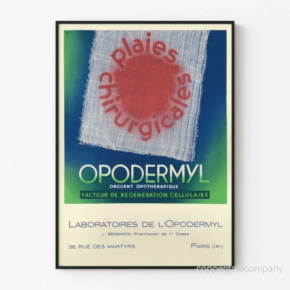 Vintage reklamposter för Opodermyl - Cellförnyande salva
