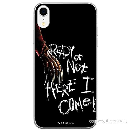 ERT GROUP mobiltelefonfodral för Iphone XR originalt och officiellt licensierat Horror mönster Nightmare of Elm Street 001 anpassad till formen på mobiltelefonen, fodral tillverkad av TPU plast 5905511069247