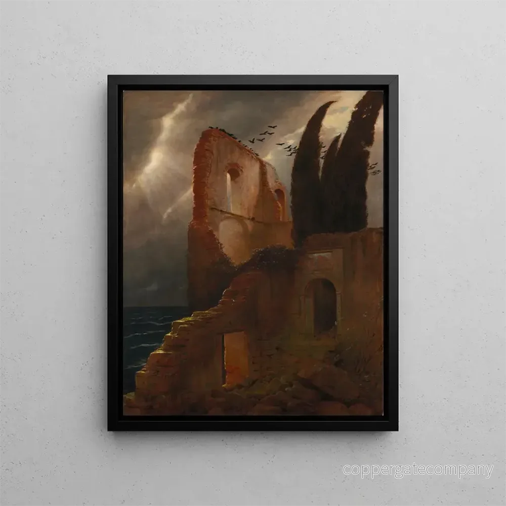 Målning Ruine vid havet - Arnold Böcklin | Konsttryck