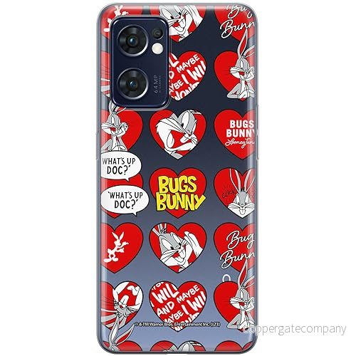 ERT GROUP mobiltelefonfodral för Oppo RENO 7 5G originalt och officiellt licensierat Looney Tunes mönster Bugs 022 optimalt anpassad till formen på mobiltelefonen, gedeeltelijk transparant 5905795087159