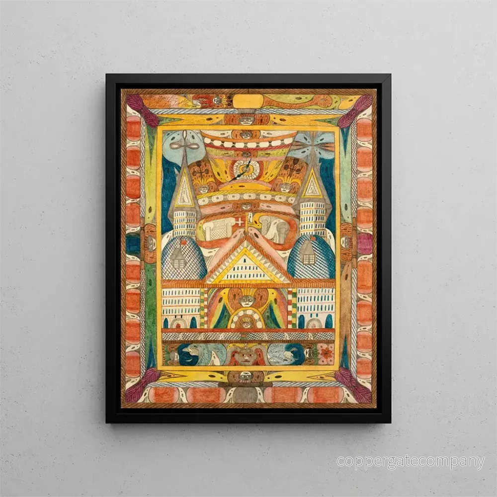Målning LeantikaRiesenGrandHottell à LionSee Indien - Adolf Wölfli