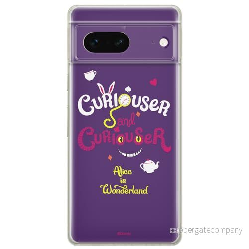 ERT GROUP mobiltelefonfodral för Google PIXEL 7 originalt och officiellt licensierat Disney mönster Alice 009 optimalt anpassad till formen på mobiltelefonen, fodral tillverkad av TPU plast 5905795139667