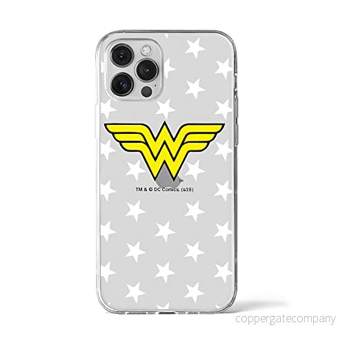 ERT GROUP mobiltelefonfodral för Apple Iphone 12 PRO MAX originalt och officiellt licensierat DC mönster Wonder Woman 006 Vit optimalt anpassad till formen på mobiltelefonen, gedeeltelijk transparant 5903932001174