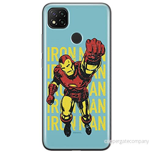 ERT GROUP mobiltelefonfodral för Xiaomi REDMI 9C originalt och officiellt licensierat Marvel mönster Iron Man 009 optimalt anpassad till formen på mobiltelefonen, fodral tillverkad av TPU plast 5903040277539