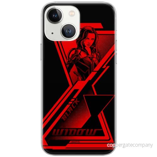 ERT GROUP mobiltelefonfodral för Iphone 13 originalt och officiellt licensierat Marvel mönster Black Widow 003 Vit optimalt anpassad till formen på mobiltelefonen, fodral tillverkad av TPU plast 5903932921946