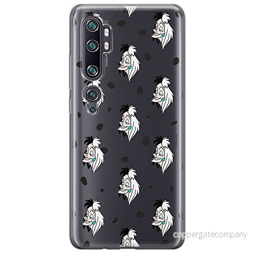 ERT GROUP mobiltelefonfodral för Xiaomi MI NOTE 10 / PRO originalt och officiellt licensierat Disney mönster Cruella 005 anpassad till formen på mobiltelefonen, gedeeltelijk transparant 5904805577864
