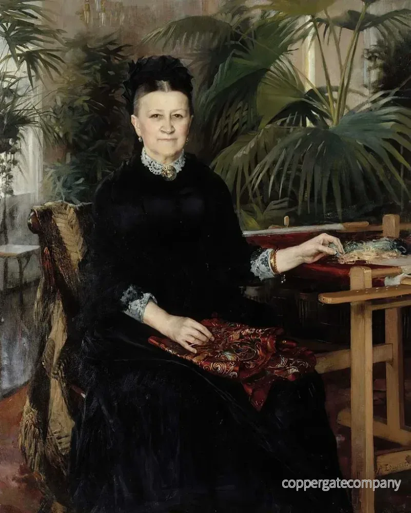 Målning Portrait De Mme Anna Sinebrychoff - Albert Edelfelt | Konsttryck - Bild 2
