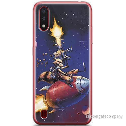 ERT GROUP mobiltelefonfodral för Samsung A01 originalt och officiellt licensierat Marvel mönster Rocket 007 optimalt anpassad till formen på mobiltelefonen, fodral tillverkad av TPU plast 5904805426551