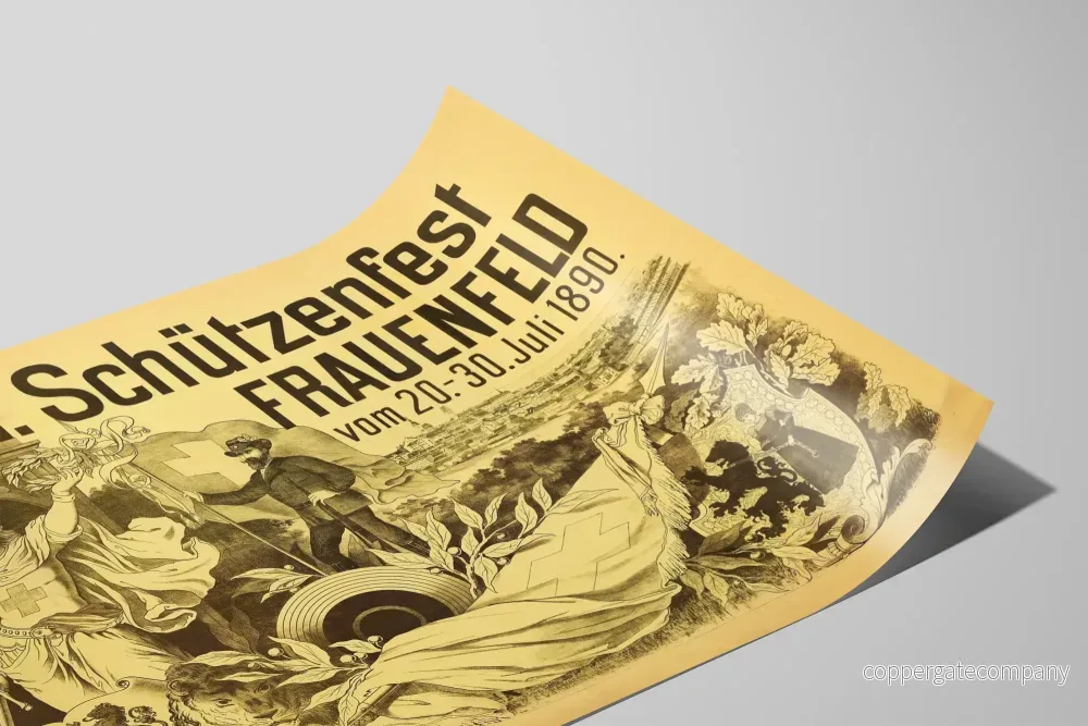 Vintageposter Eidgen Schützenfest Frauenfeld 1890 - Bild 2