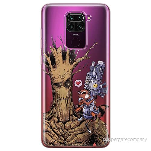 ERT GROUP mobiltelefonfodral för Xiaomi REDMI NOTE 9 originalt och officiellt licensierat Marvel mönster Guardians of the Galaxy 001 anpassad till formen på mobiltelefonen, gedeeltelijk transparant 5903040330210