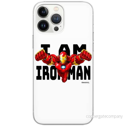 ERT GROUP mobiltelefonfodral för Apple Iphone 6 PLUS originalt och officiellt licensierat Marvel mönster Iron Man 028 Vit anpassad till formen på mobiltelefonen, fodral tillverkad av TPU plast 5904805142055