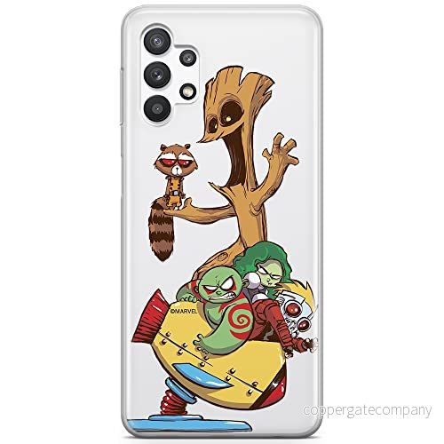 ERT GROUP mobiltelefonfodral för Samsung A32 5G originalt och officiellt licensierat Marvel mönster Guardians of the Galaxy 020 anpassad till formen på mobiltelefonen, gedeeltelijk transparant 5903040056929