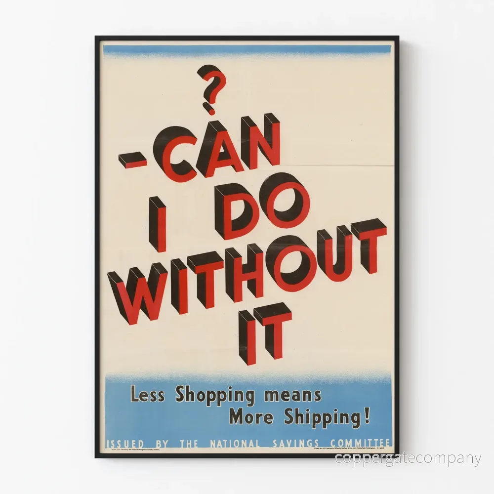 Vintageposter Can I Do Without It? - Engagerad väggdekoration
