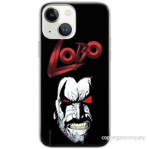 ERT GROUP mobiltelefonfodral för Iphone 13 originalt och officiellt licensierat DC mönster Lobo 005 Vit optimalt anpassad till formen på mobiltelefonen, fodral tillverkad av TPU plast 5903932920468