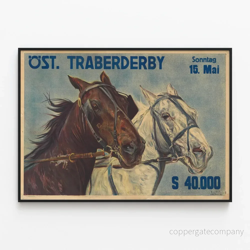 Vintageaffisch för Österrikisk Trotlopp
