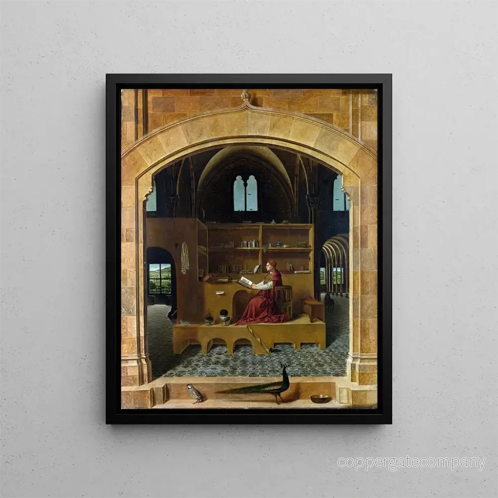 Målning Saint Jérôme dans son bureau - Antonello da Messine | Konsttryck